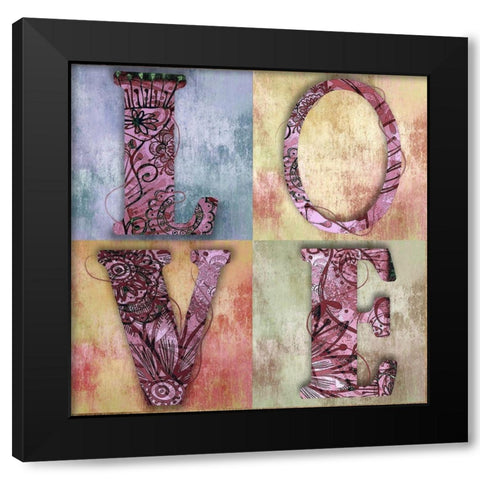 Loveart Black Modern Wood Framed Art Print with Double Matting by Smith, Karen