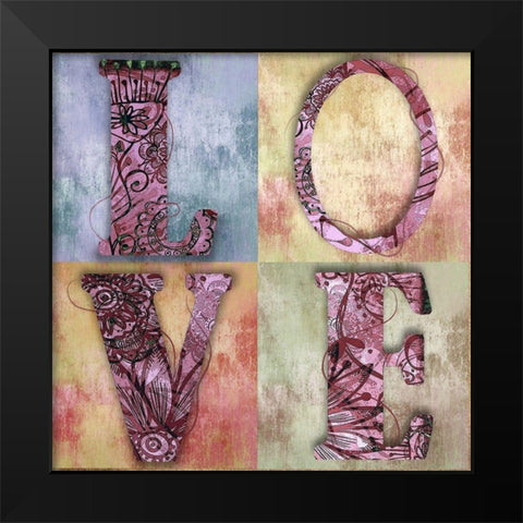 Loveart Black Modern Wood Framed Art Print by Smith, Karen