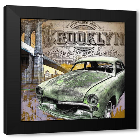 Brooklyn Black Modern Wood Framed Art Print with Double Matting by Smith, Karen