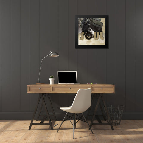 Soul Black Modern Wood Framed Art Print by Smith, Karen