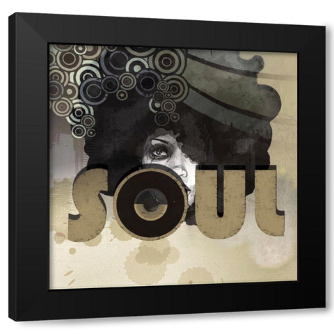 Soul Black Modern Wood Framed Art Print by Smith, Karen
