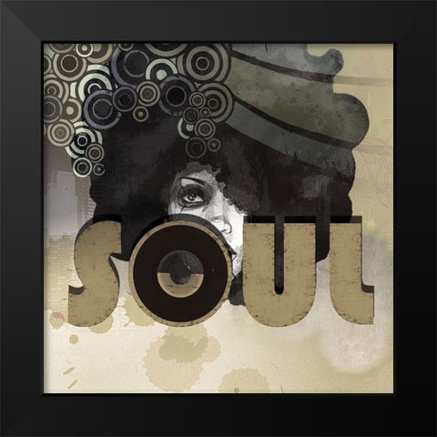 Soul Black Modern Wood Framed Art Print by Smith, Karen