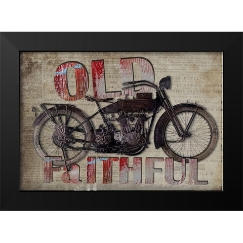 Old Faithful Black Modern Wood Framed Art Print by Smith, Karen