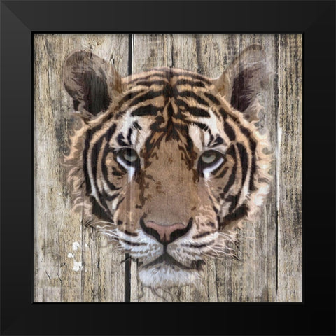Wildheads Tiger Black Modern Wood Framed Art Print by Smith, Karen