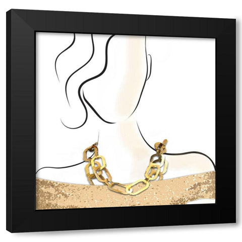 Couture Statement Black Modern Wood Framed Art Print with Double Matting by Smith, Karen