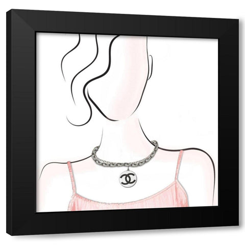 Couture Designer Black Modern Wood Framed Art Print with Double Matting by Smith, Karen