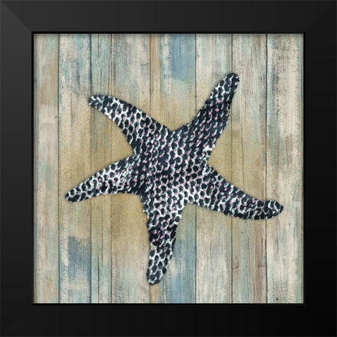 Starfish Black Modern Wood Framed Art Print by Smith, Karen