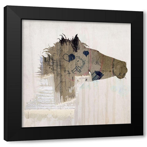 Ragand Bone II Black Modern Wood Framed Art Print with Double Matting by Smith, Karen