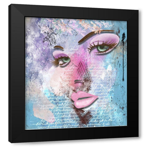 Face in the Mist Black Modern Wood Framed Art Print with Double Matting by Smith, Karen