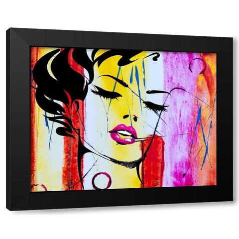Paint Palette Black Modern Wood Framed Art Print with Double Matting by Smith, Karen