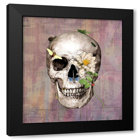 Bugskull Black Modern Wood Framed Art Print by Smith, Karen