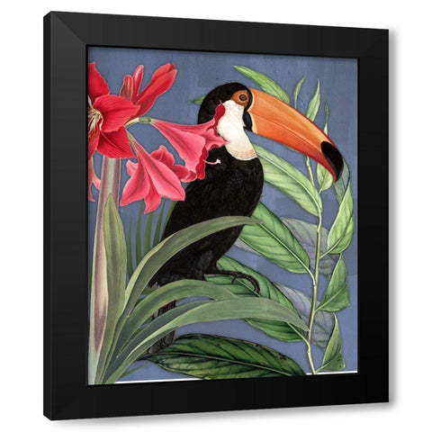 Toucan Jungle I Black Modern Wood Framed Art Print by Smith, Karen