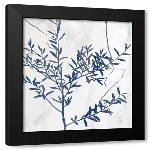 Blue Moves I Black Modern Wood Framed Art Print with Double Matting by Smith, Karen