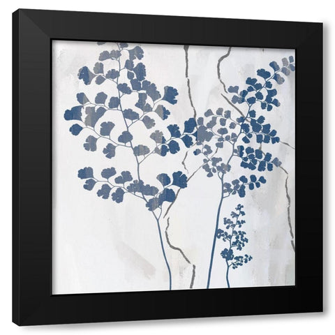 Blue Moves II Black Modern Wood Framed Art Print by Smith, Karen
