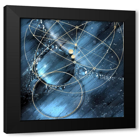 Moonscape II Black Modern Wood Framed Art Print with Double Matting by Smith, Karen