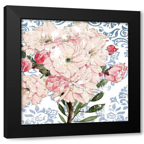 Rosewall II Black Modern Wood Framed Art Print with Double Matting by Smith, Karen