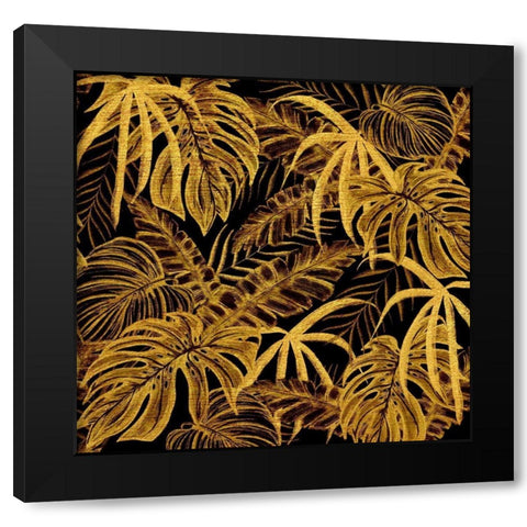 Golden Jungle I Black Modern Wood Framed Art Print by Surma, Agata