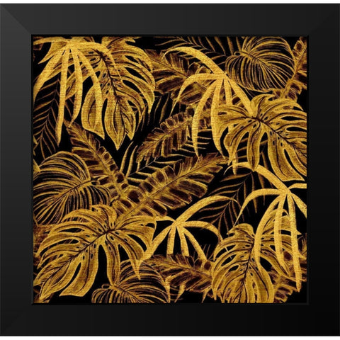 Golden Jungle I Black Modern Wood Framed Art Print by Surma, Agata