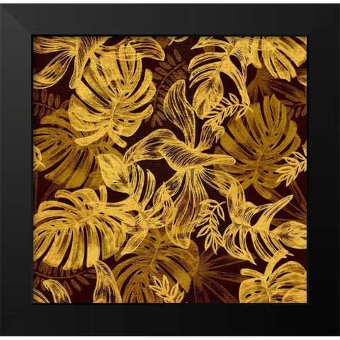 Golden Jungle II Black Modern Wood Framed Art Print by Surma, Agata