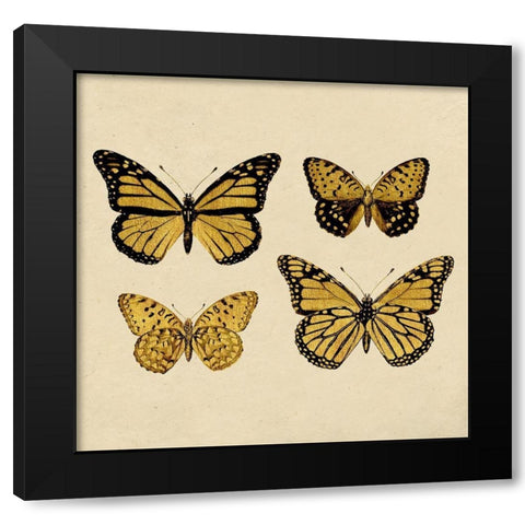 Mariposas Black Modern Wood Framed Art Print by Surma, Agata