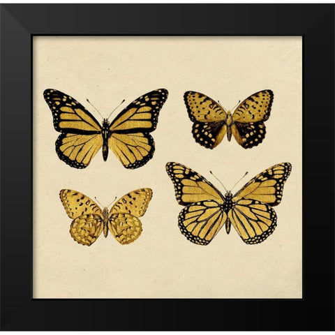 Mariposas Black Modern Wood Framed Art Print by Surma, Agata