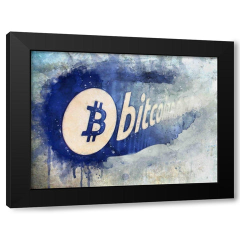 Bitcoin Rule Black Modern Wood Framed Art Print by Surma, Agata