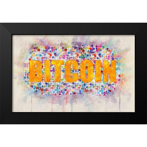 Bitcoin Era II Black Modern Wood Framed Art Print by Surma, Agata