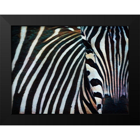 Black and White Zebra Stripes I Black Modern Wood Framed Art Print by Aldridge, Ashley