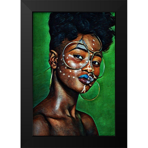 Uma Black Modern Wood Framed Art Print by Aldridge, Ashley
