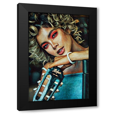 Frankie II Black Modern Wood Framed Art Print by Aldridge, Ashley