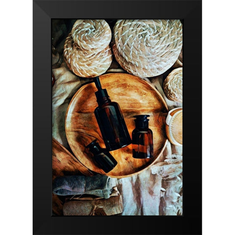 Natural Elements Aromatherapy II Black Modern Wood Framed Art Print by Aldridge, Ashley