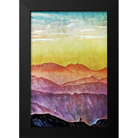 Coloured Summit Sunset II Black Modern Wood Framed Art Print by Aldridge, Ashley
