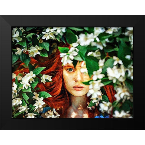 Hidden Beauty Black Modern Wood Framed Art Print by Aldridge, Ashley
