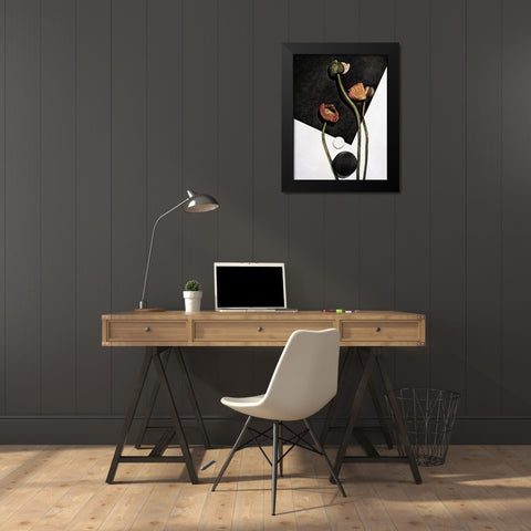 Modern Poppy Arrangement I Black Modern Wood Framed Art Print by Aldridge, Ashley