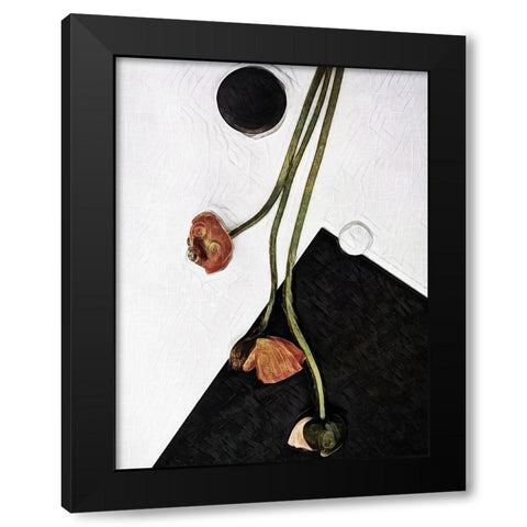 Modern Poppy Arrangement II Black Modern Wood Framed Art Print with Double Matting by Aldridge, Ashley