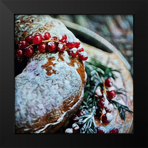 Berry Iced Bundt Cake Black Modern Wood Framed Art Print by Aldridge, Ashley