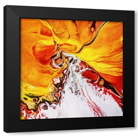 Molten Magma Black Modern Wood Framed Art Print by Aldridge, Ashley