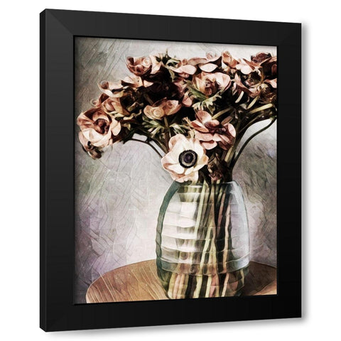 Dried Pastel Poppies Black Modern Wood Framed Art Print with Double Matting by Aldridge, Ashley