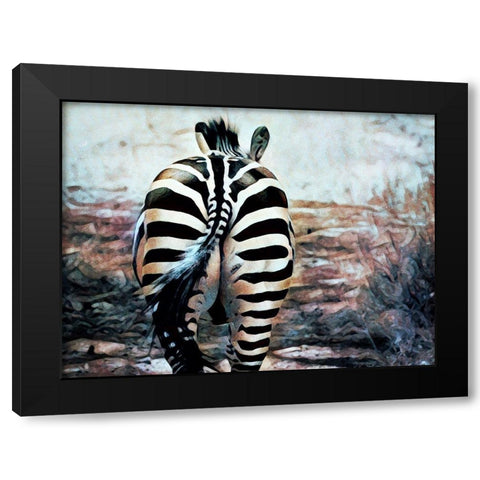 Zebra Butt Beautiful Black Modern Wood Framed Art Print with Double Matting by Aldridge, Ashley