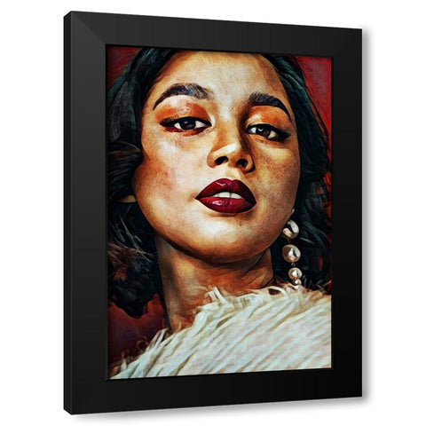 Amelia I Black Modern Wood Framed Art Print with Double Matting by Aldridge, Ashley