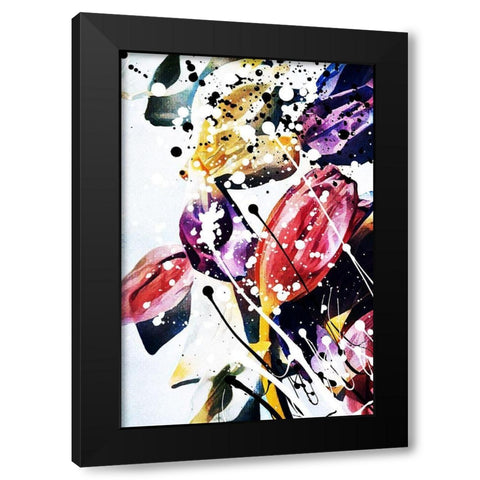 Pretty Pulled Petals I Black Modern Wood Framed Art Print by Aldridge, Ashley