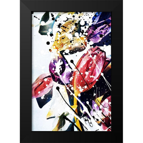 Pretty Pulled Petals I Black Modern Wood Framed Art Print by Aldridge, Ashley