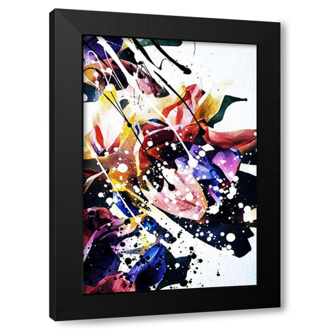 Pretty Pulled Petals II Black Modern Wood Framed Art Print with Double Matting by Aldridge, Ashley