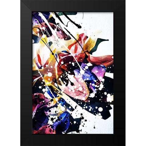 Pretty Pulled Petals II Black Modern Wood Framed Art Print by Aldridge, Ashley