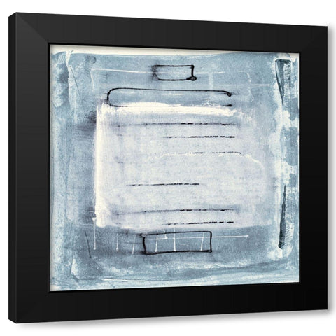 Mozaic 21 Black Modern Wood Framed Art Print by Aryai, Sia
