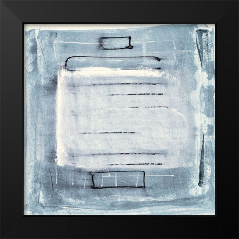 Mozaic 21 Black Modern Wood Framed Art Print by Aryai, Sia