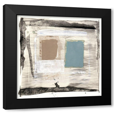 Mozaic 22 Black Modern Wood Framed Art Print by Aryai, Sia