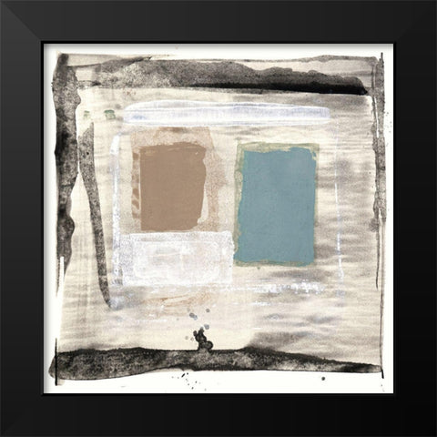 Mozaic 22 Black Modern Wood Framed Art Print by Aryai, Sia