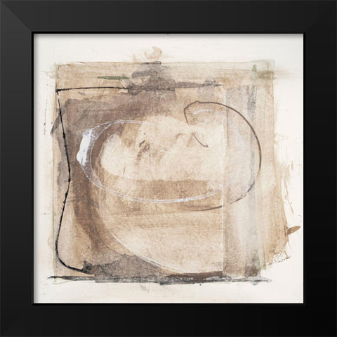 Mozaic 24 Black Modern Wood Framed Art Print by Aryai, Sia