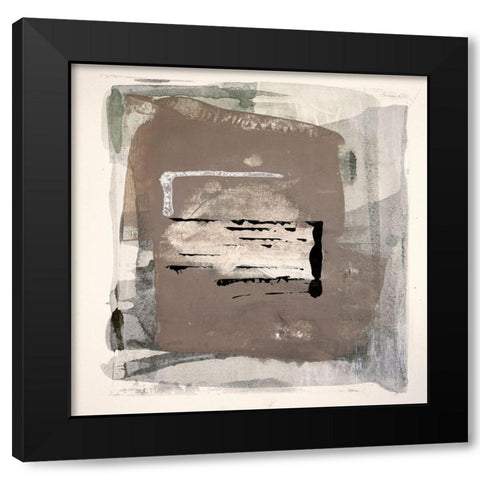 Mozaic 25 Black Modern Wood Framed Art Print by Aryai, Sia